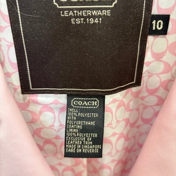Coach Pink Trench Coat - Picture 7 of 8